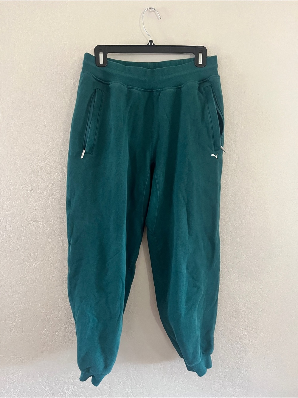 Puma Select Green Men's Jogger Sweatpants with White Logo